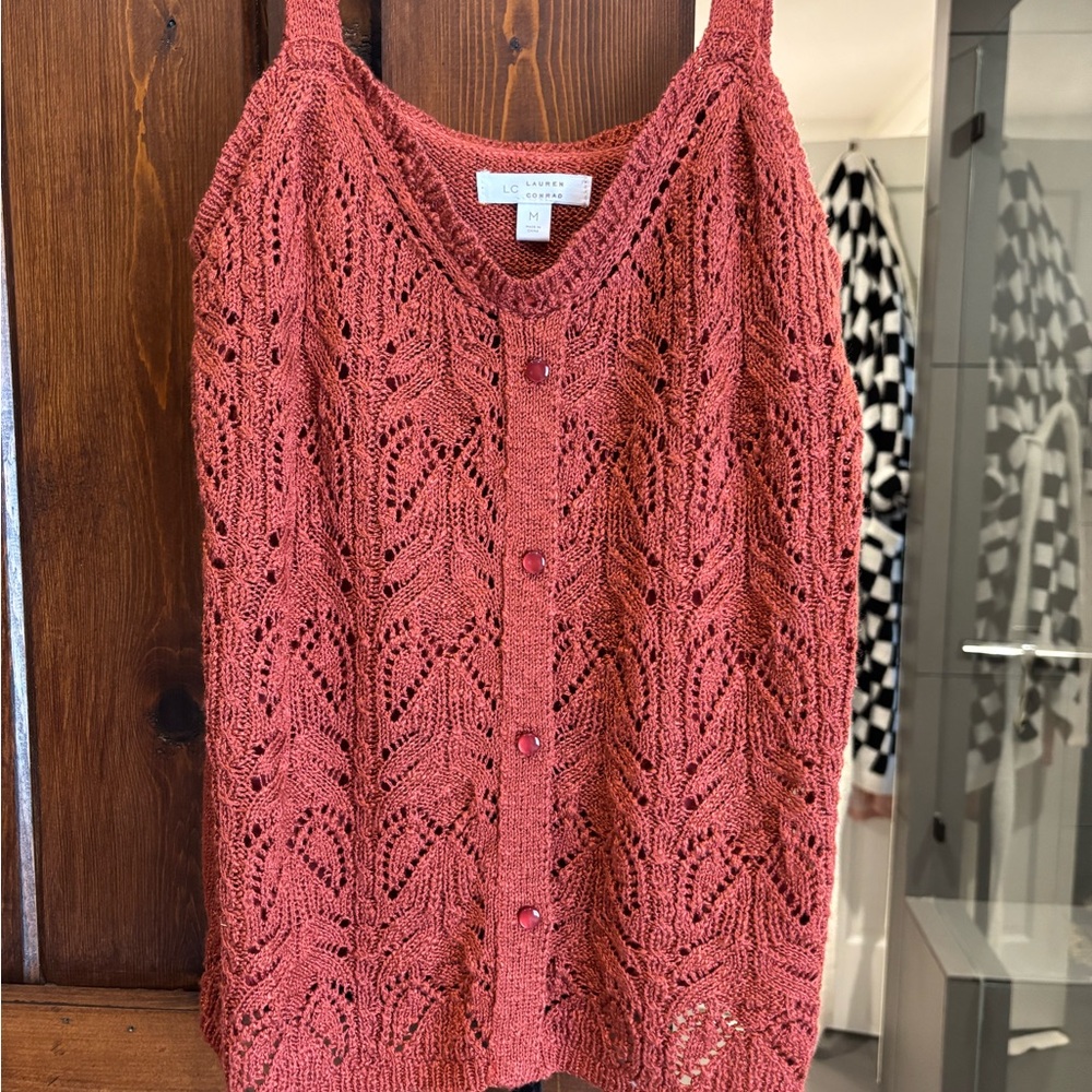 LC Lauren Conrad Terracotta Knit Camisole
